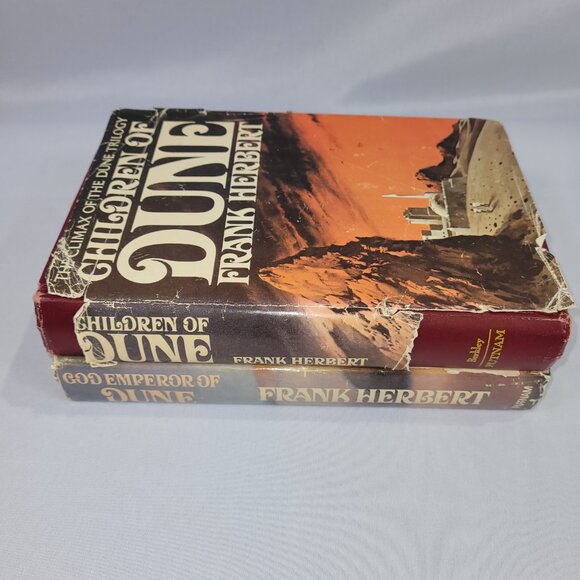 Frank Herbert Dune God Emperor & Children of Dune Books Hardcover Book Club Set - Picture 3 of 4